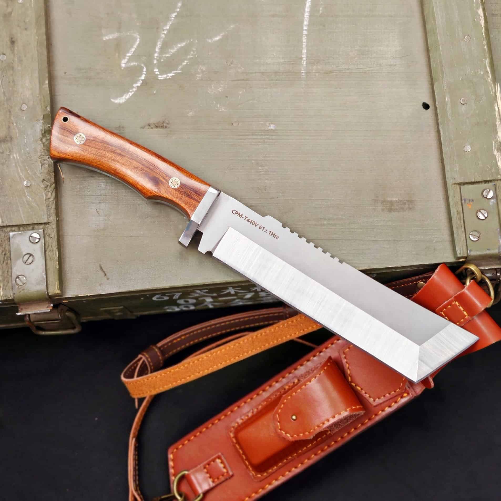 Ac021 medium tactical chopper heavy survival knife blade