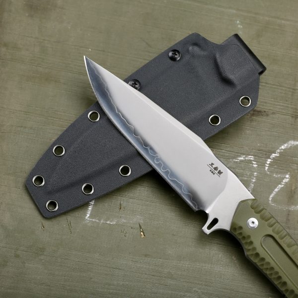 Ac024 san mai tactical survival knife blade edge