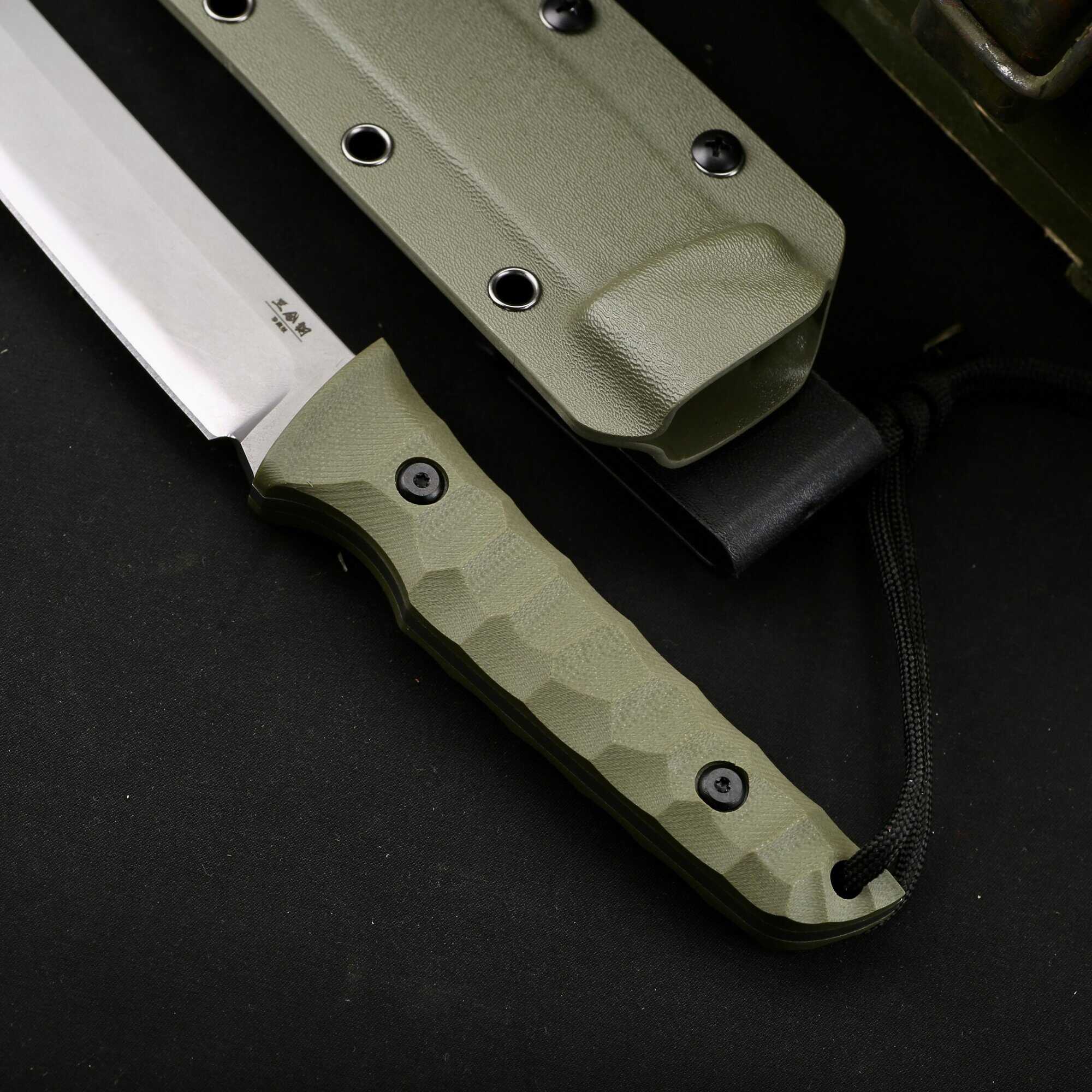 Ac026 san mai tanto tactical & survival knife heel