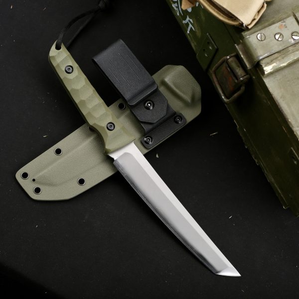 Ac026 san mai tanto tactical & survival knife with sheath