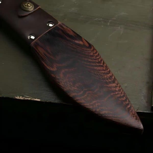 Ac032 heavy duty large kukri machete wooden scabbard2
