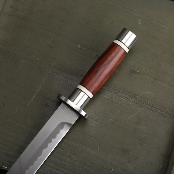 Ac033 19 inch long fixed blade knife red sandalwood handle