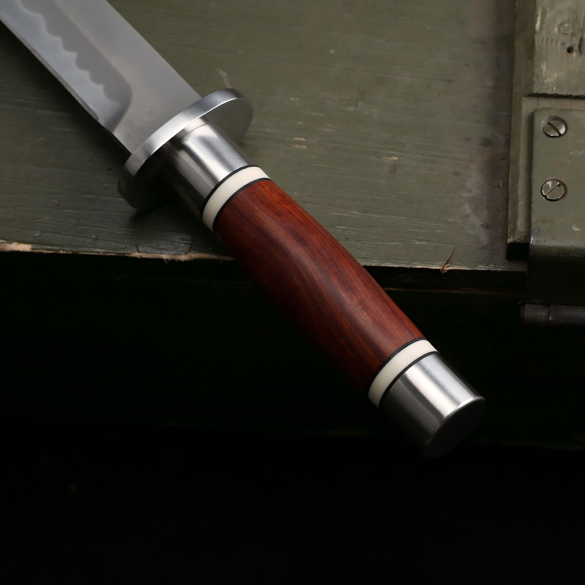Ac033 19 inch long fixed blade knife red sandalwood handle2