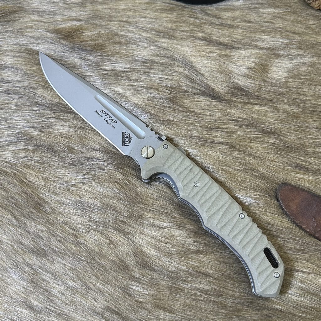 Af007 spear point folding knife open state
