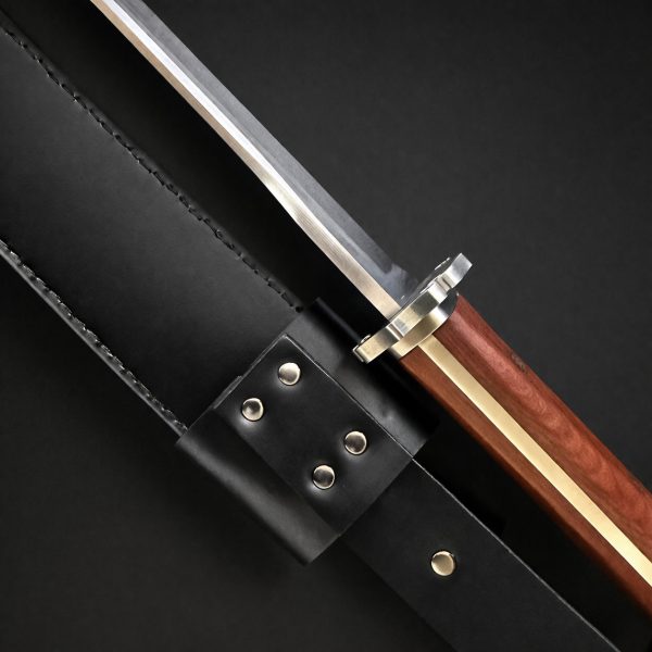 Ac038 full tang collector’s long fixed blade knife – back of the knife display