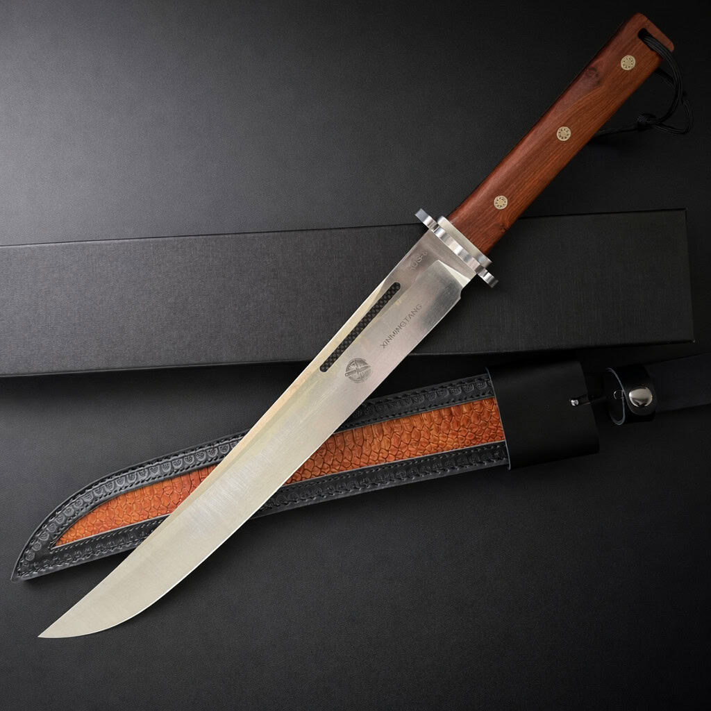 Ac038 pitkä kiinteäteräinen keräilijän puukko - etukuva