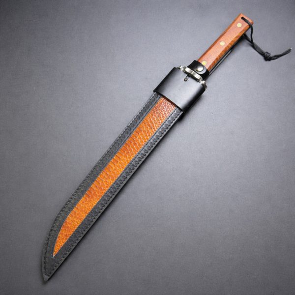 Ac038 full tang collector’s long fixed blade knife – sheath display